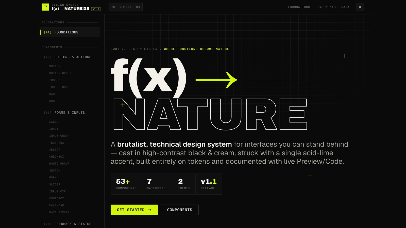 f(x) → NATURE DS のスクリーンショット